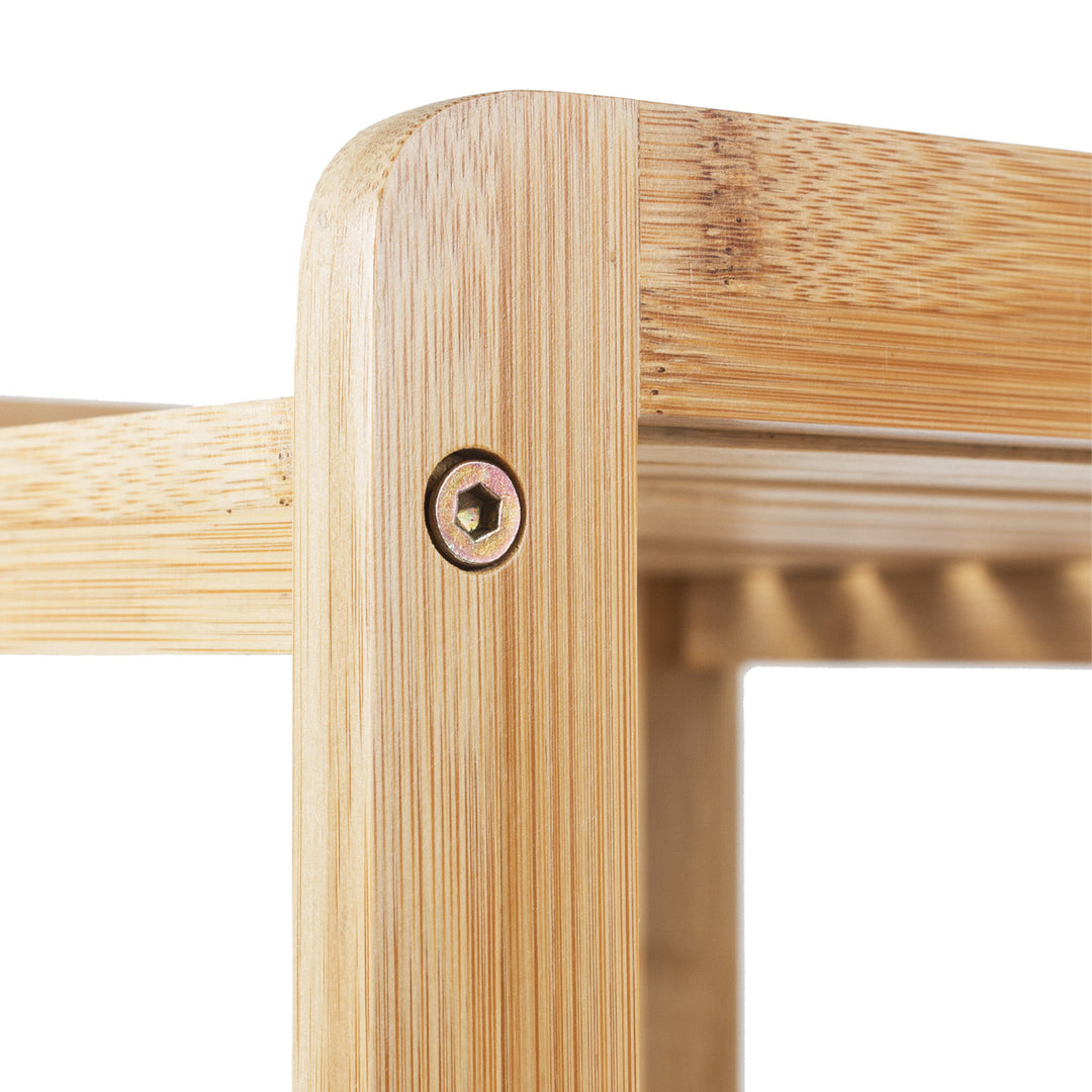 EUGAD Badregal Waschmaschinenregal Toilettenregal aus Bambus, schmales Badschrank Badmöbel mit 3 Ablagen, verstellbaren Regalen, für Badezimmer, Küche, Balkon, Naturfarben EUGAD Badregal Waschmaschinenregal Toilettenregal aus Bambus, schmales Badschrank Badmöbel mit 3 Ablagen, verstellbaren Regalen, für Badezimmer, Küche, Balkon, Naturfarben