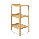 GreenBlue - Badkamerrek - Badkamer Rek - Badkamermeubel - Opbergrek - bamboe - 370x330x780mm - 3 planken - GB321