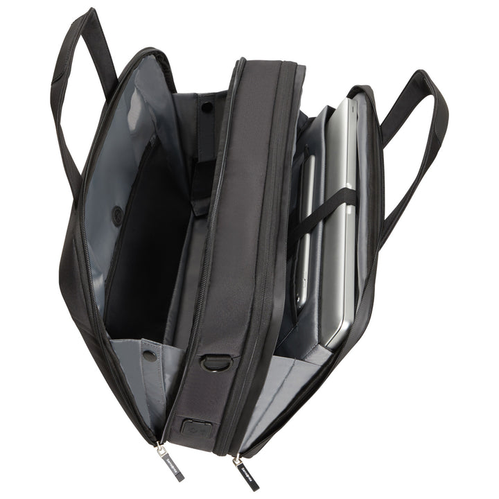 Samsonite Litepoint Bailhandle 15,6" laptoptas zwart met USB-poort en reflecterende rits