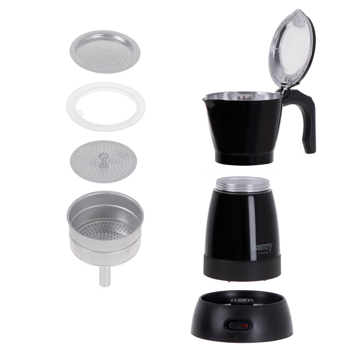 Moka Camry CR 4415B 300ml elektrische koffiemachine voor 6 kopjes espresso