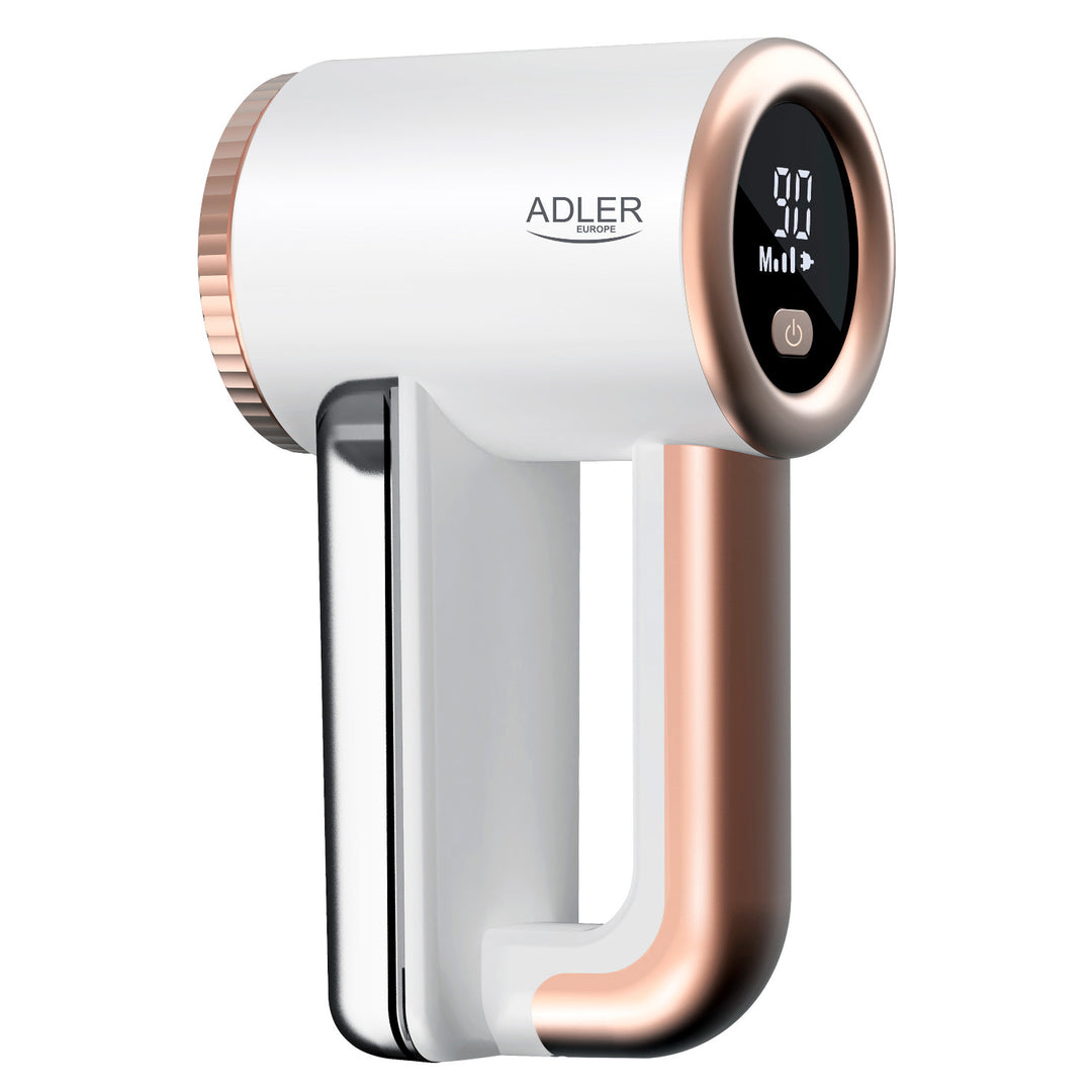 Adler scheerapparaat voor stoffen, opladen via USB, LCD-display, 3-traps snelheid, borstel, AD 9617
