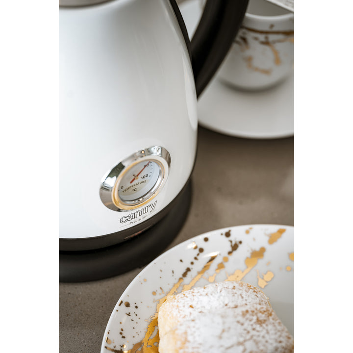 Camry waterkoker, snoerloos, met thermometer, 1,7L, 2200W, CR 1344