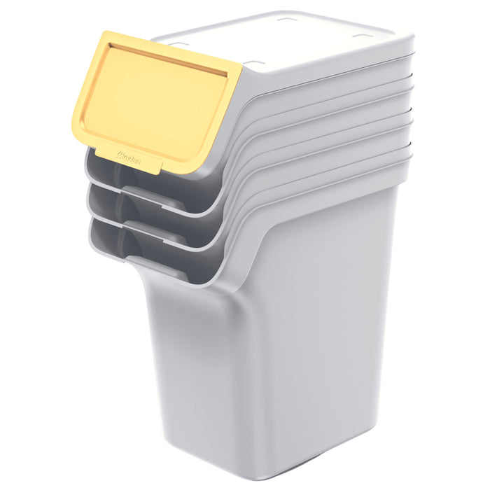 Afvalbakset Keden, voor afvalscheiding, 4x20 liter, as, Stackbox