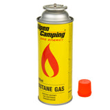 14x Alpen Camping 400ml gaspatroon. Certificaat: Pi 0875, voldoet aan EN417, isobutaan, werkgebied -10°c tot + 40°c, IK004