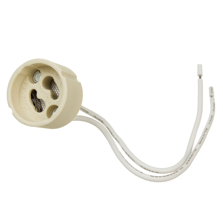 10x Maclean stopcontact, GU10 keramisch stopcontact, 250V~, Max. nominale stroom 2A, Kabellengte 14cm, MCE428