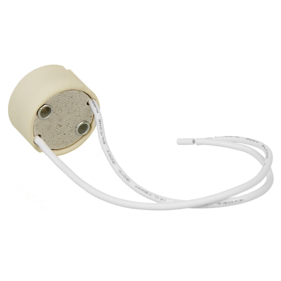 10x Maclean stopcontact, GU10 keramisch stopcontact, 250V~, Max. nominale stroom 2A, Kabellengte 14cm, MCE428