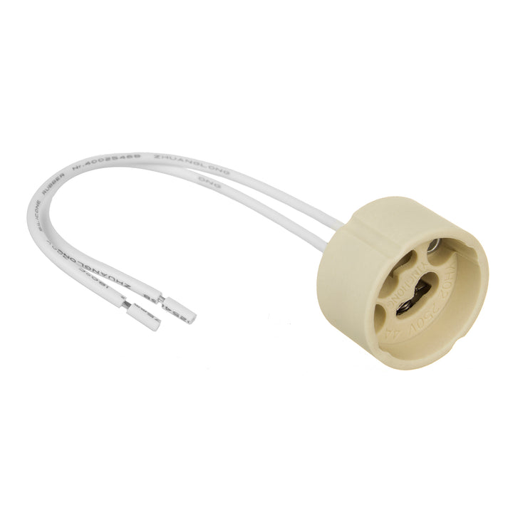10x Maclean stopcontact, GU10 keramisch stopcontact, 250V~, Max. nominale stroom 2A, Kabellengte 14cm, MCE428
