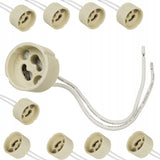 10x Maclean stopcontact, GU10 keramisch stopcontact, 250V~, Max. nominale stroom 2A, Kabellengte 14cm, MCE428