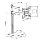 Maclean TV steun met DVD plank, vesa 200x200 , 23"-43", 25kg, MC-771A