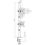 Maclean monitorbeugel, max. VESA 100x100, 13-27", 9 kg, MC-966