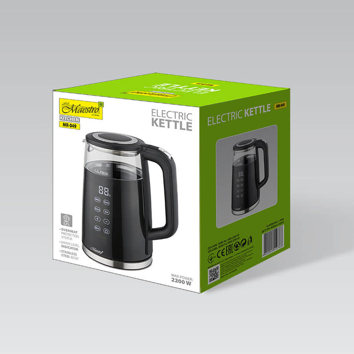 Maestro waterkoker, snoerloos, aanraakscherm, 1,7L, 2200W, MR-049