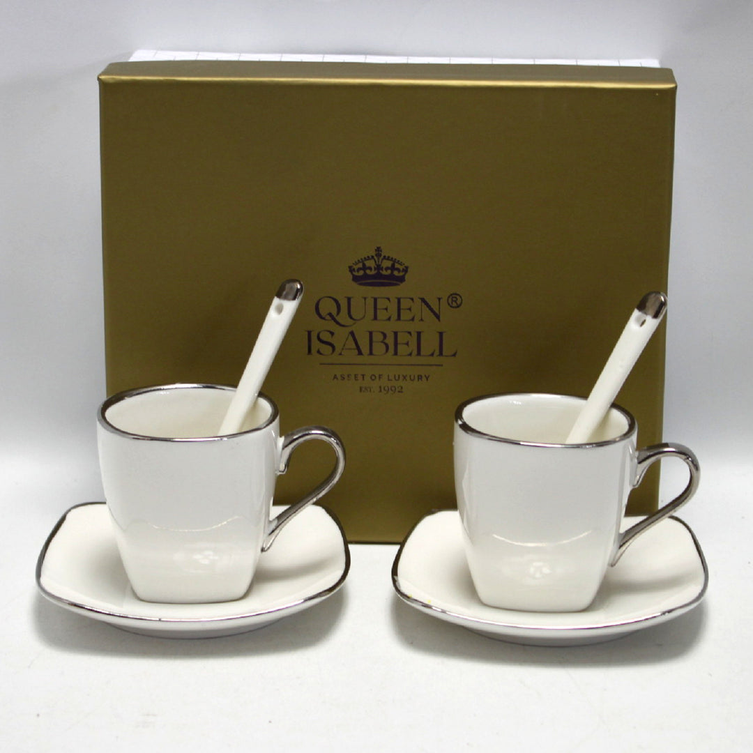 Espressokopjes porseleinen set met borden Queen Isabell W23SV06-06471