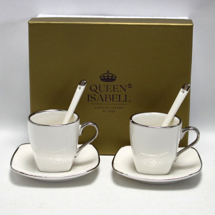 Espressokopjes porseleinen set met borden Queen Isabell W23SV06-06471
