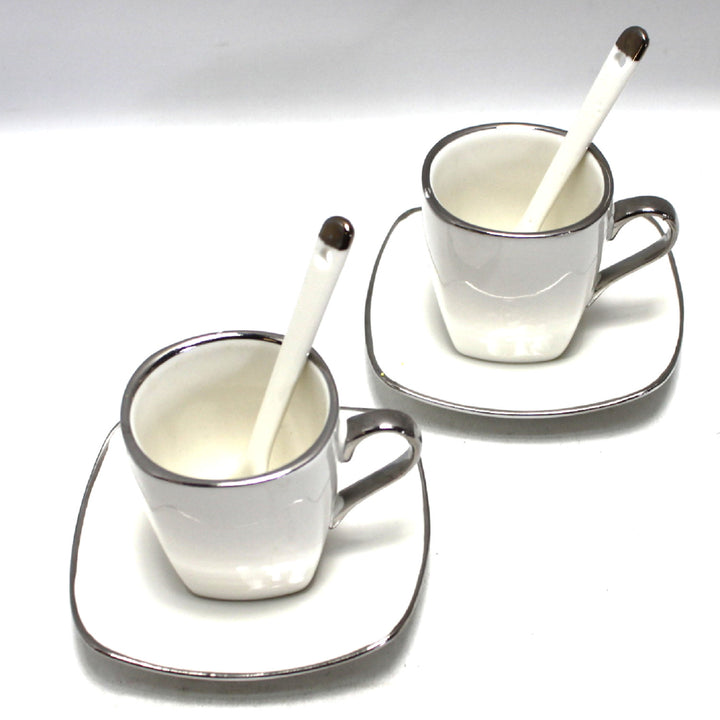Espressokopjes porseleinen set met borden Queen Isabell W23SV06-06471
