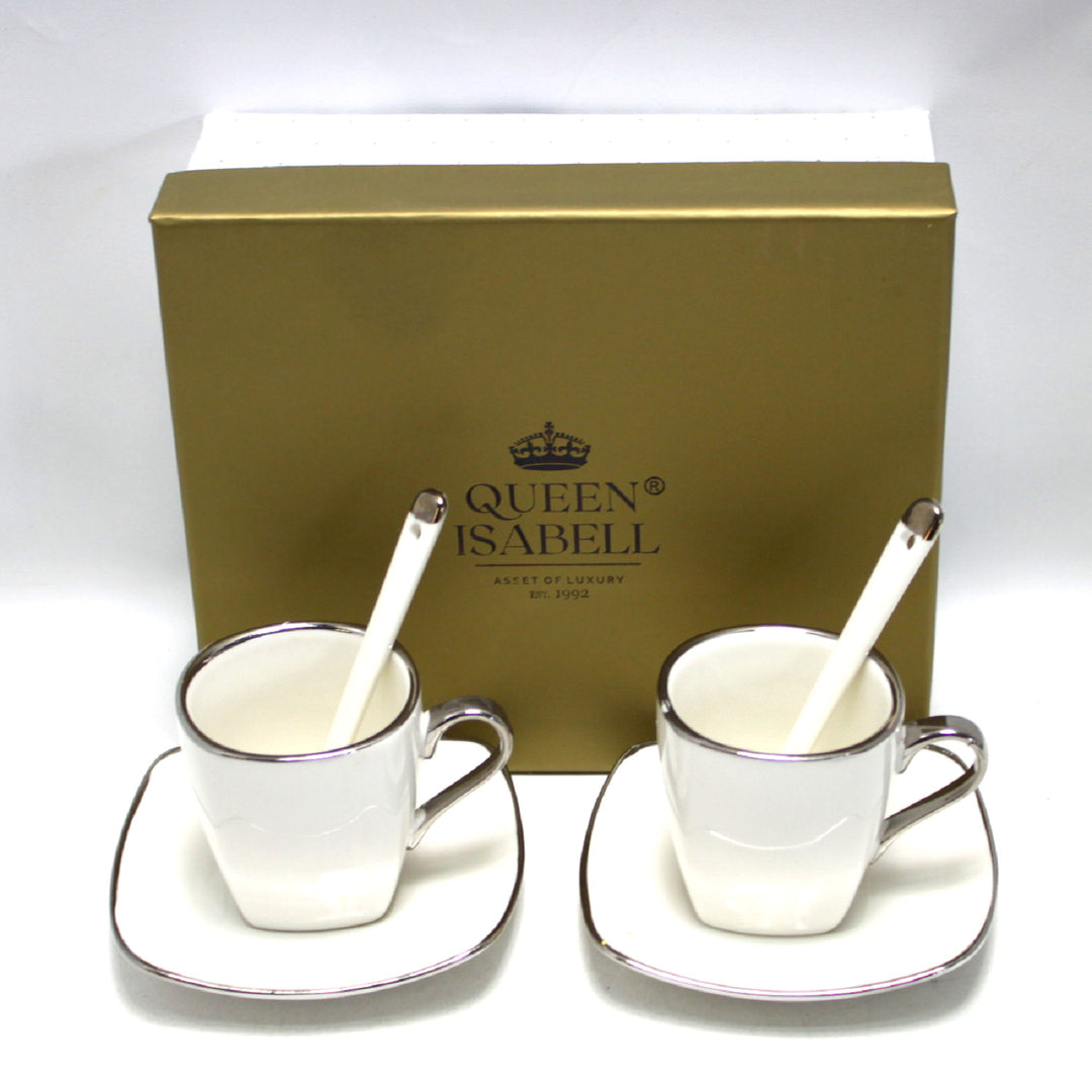 Espressokopjes porseleinen set met borden Queen Isabell W23SV06-06471