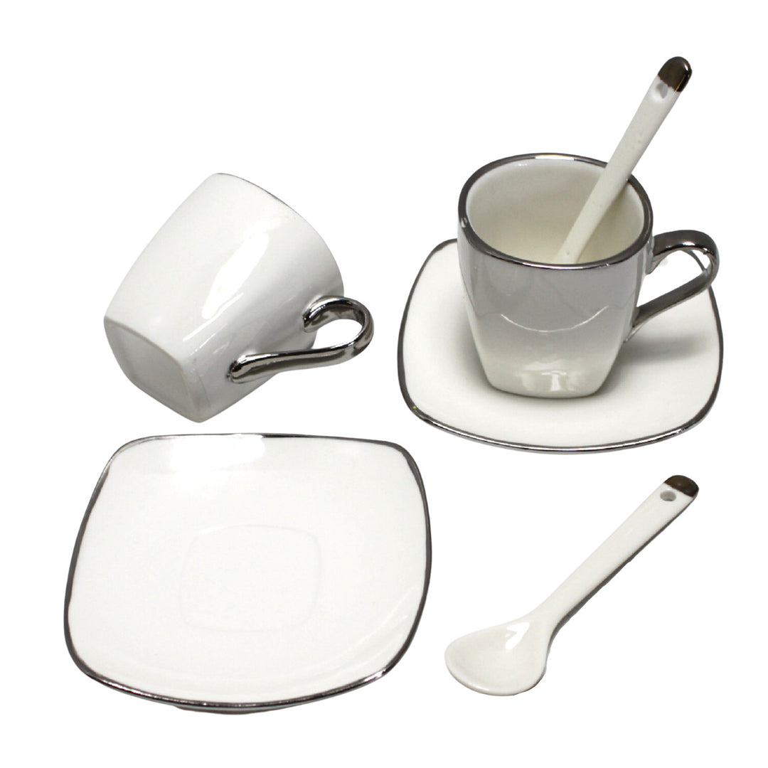 Espressokopjes porseleinen set met borden Queen Isabell W23SV06-06471