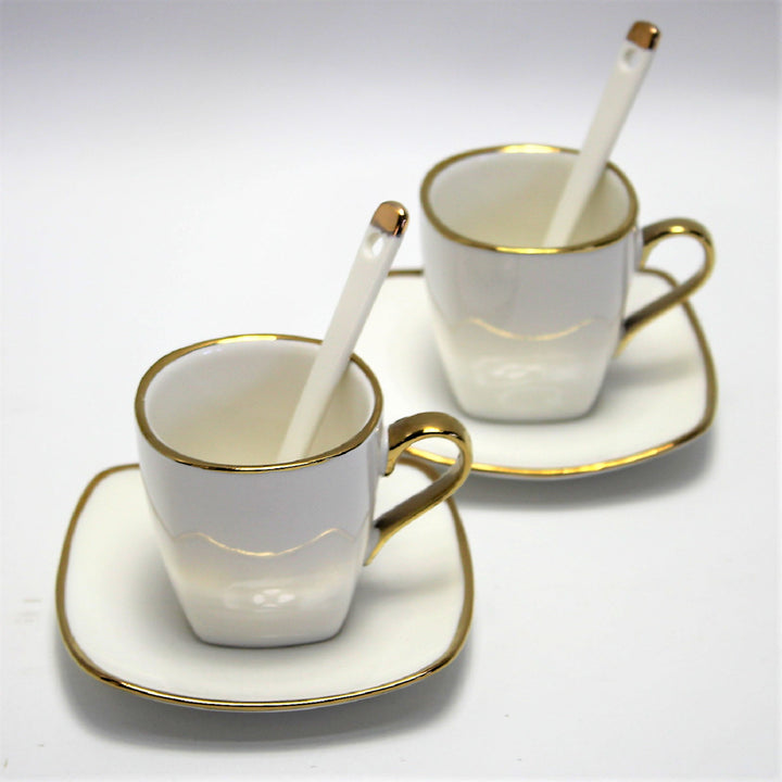 Espressokopjes porseleinen set met borden Queen Isabell W23GD06-06464