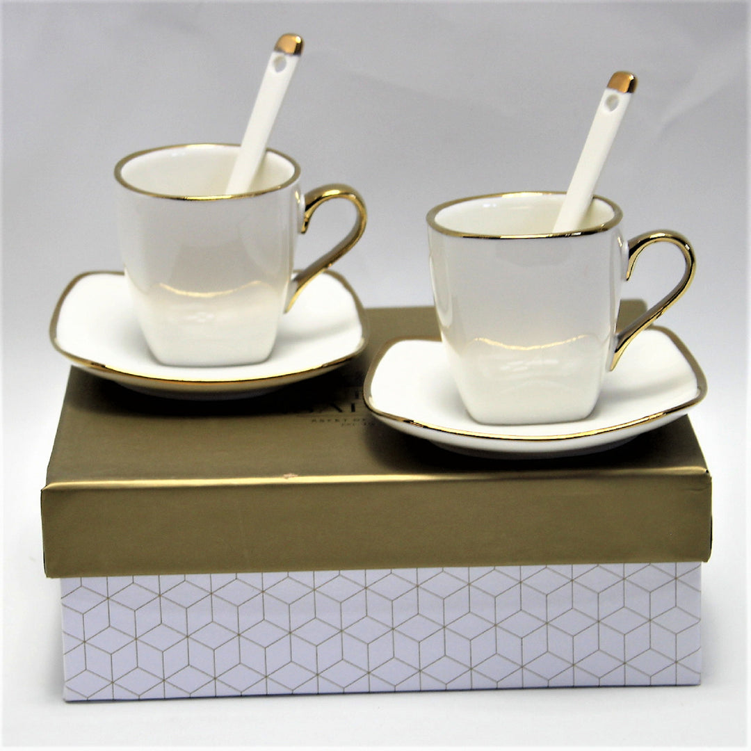 Espressokopjes porseleinen set met borden Queen Isabell W23GD06-06464