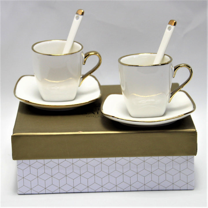 Espressokopjes porseleinen set met borden Queen Isabell W23GD06-06464