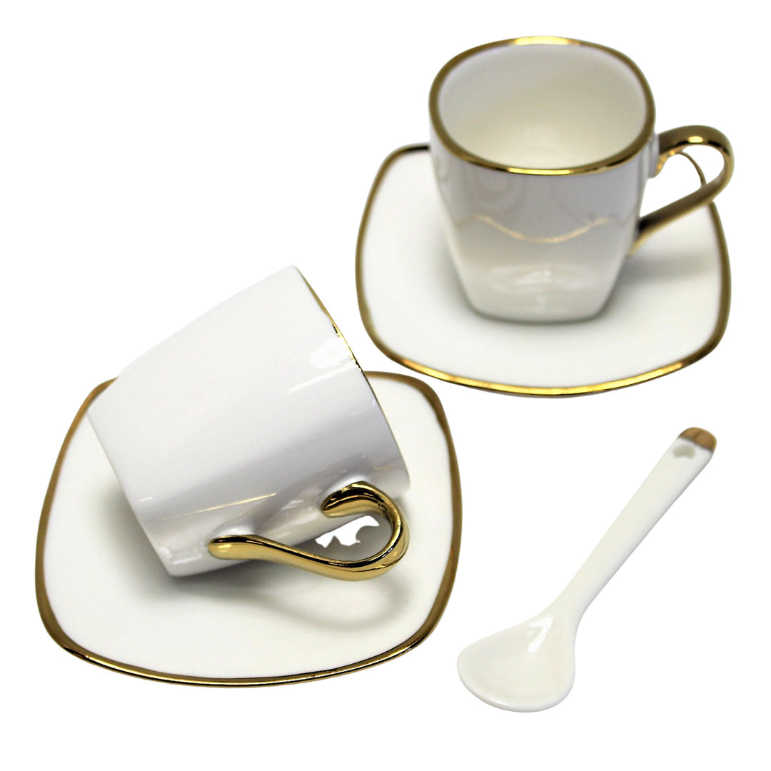 Espressokopjes porseleinen set met borden Queen Isabell W23GD06-06464