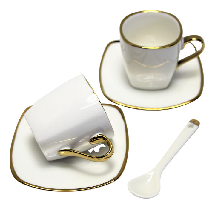 Espressokopjes porseleinen set met borden Queen Isabell W23GD06-06464