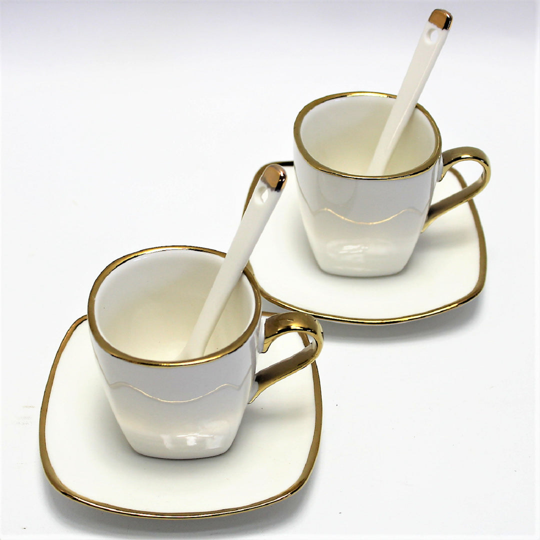 Espressokopjes porseleinen set met borden Queen Isabell W23GD06-06464