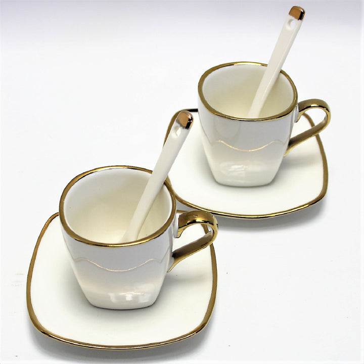 Espressokopjes porseleinen set met borden Queen Isabell W23GD06-06464