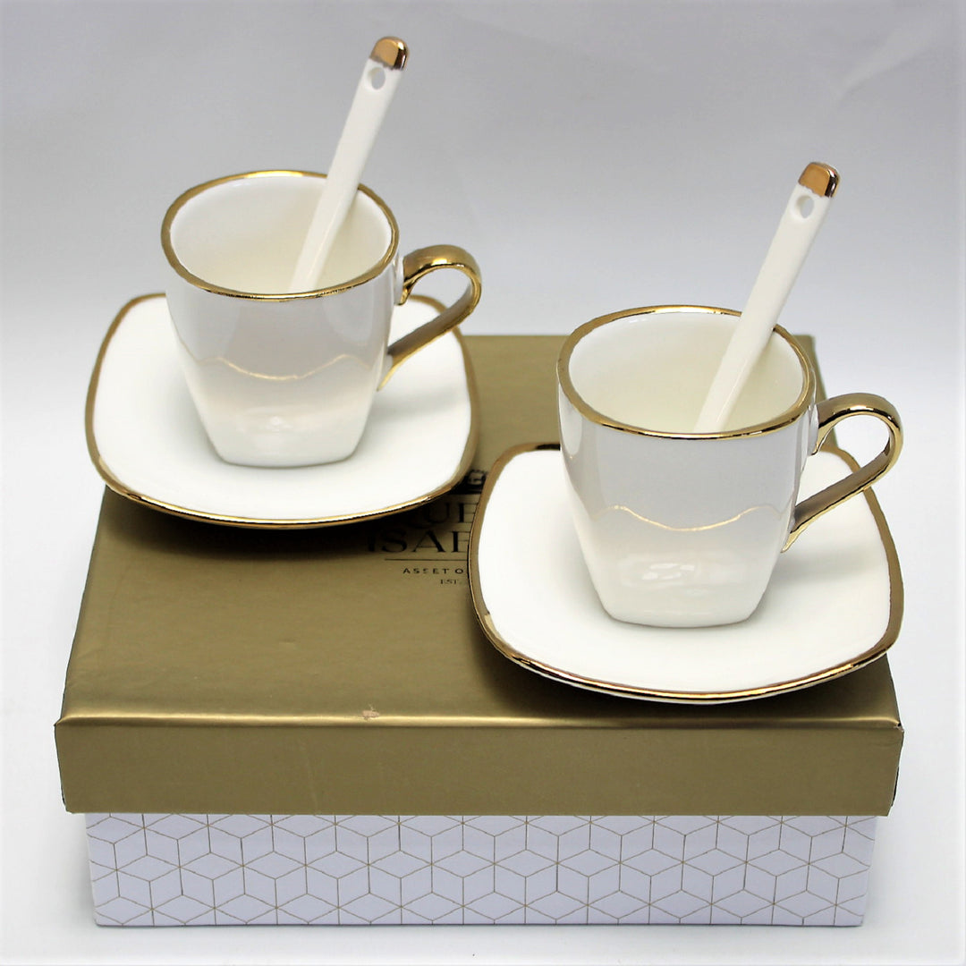 Espressokopjes porseleinen set met borden Queen Isabell W23GD06-06464