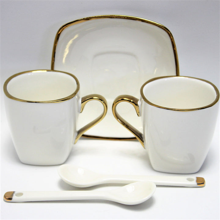 Espressokopjes porseleinen set met borden Queen Isabell W23GD06-06464