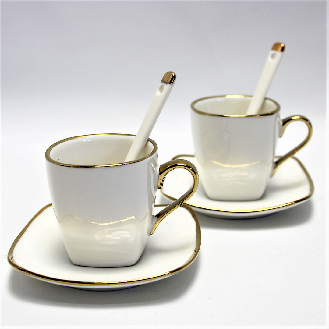 Espressokopjes porseleinen set met borden Queen Isabell W23GD06-06464