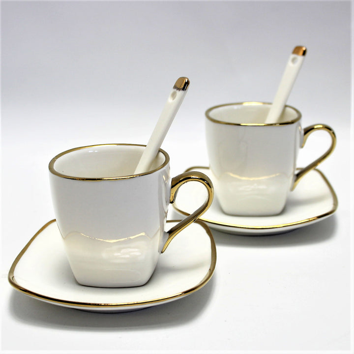 Espressokopjes porseleinen set met borden Queen Isabell W23GD06-06464
