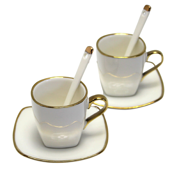 Espressokopjes porseleinen set met borden Queen Isabell W23GD06-06464