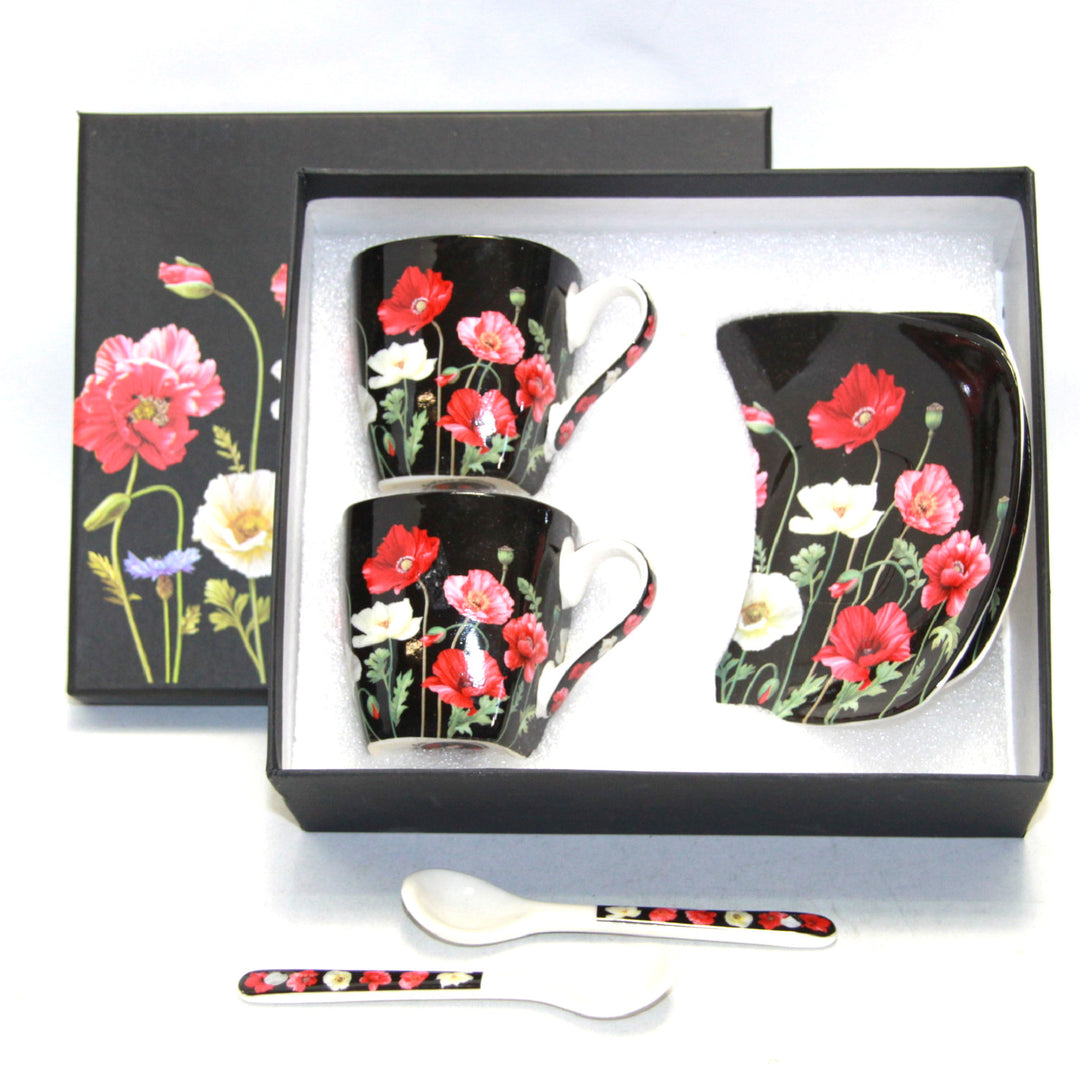 Espressokopjes porseleinen set met borden Queen Isabell W9PB06-09510