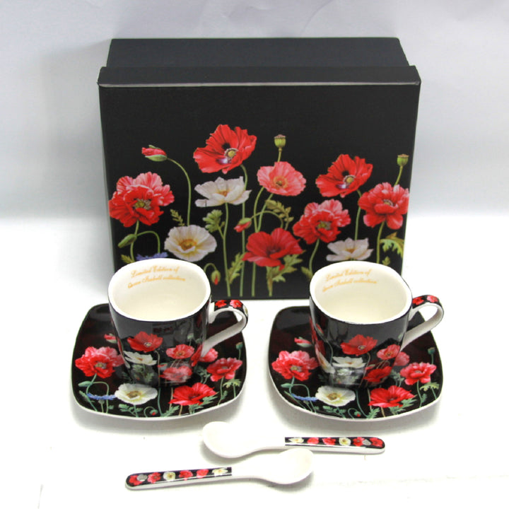 Espressokopjes porseleinen set met borden Queen Isabell W9PB06-09510