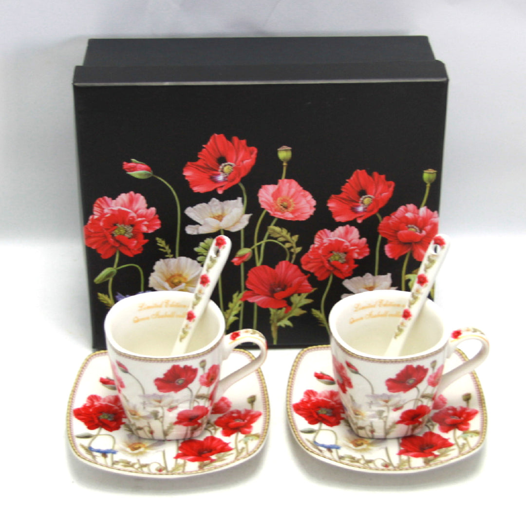 Espressokopjes porseleinen set met borden Queen Isabell W9PWH06-09596