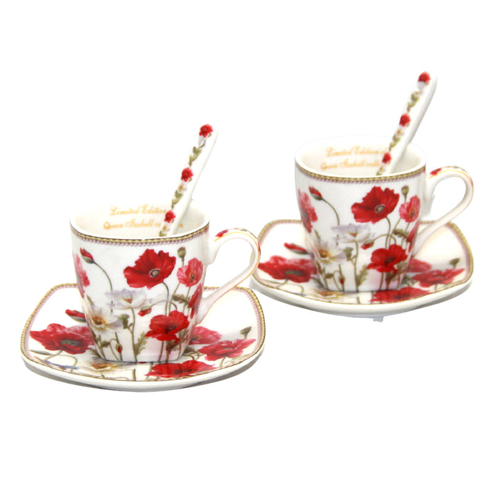 Espressokopjes porseleinen set met borden Queen Isabell W9PWH06-09596
