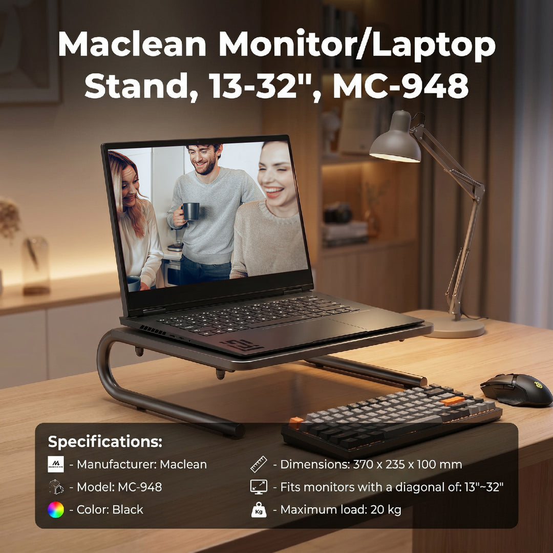 Maclean monitor-/laptopstandaard, 13-32", MC-948