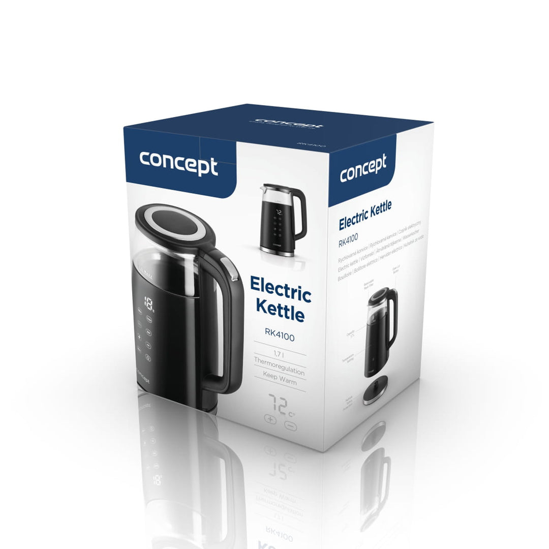 1.7L Concept glazen waterkoker met temperatuurregeling RK4100