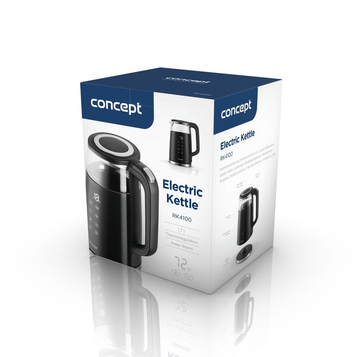 1.7L Concept glazen waterkoker met temperatuurregeling RK4100