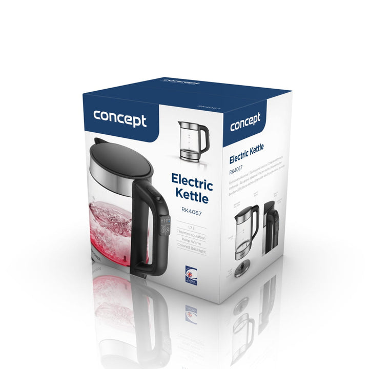 1.7L Concept glazen waterkoker met temperatuurregeling RK4067