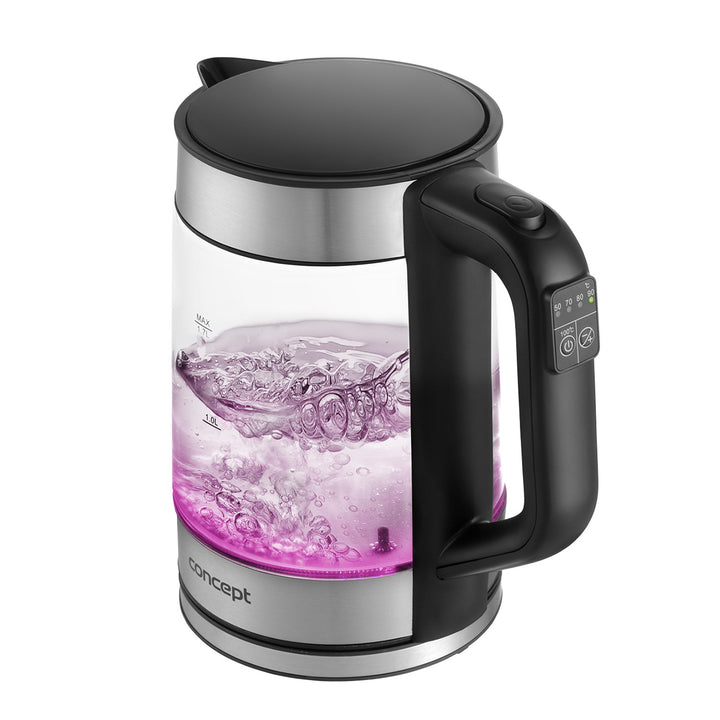 1.7L Concept glazen waterkoker met temperatuurregeling RK4067