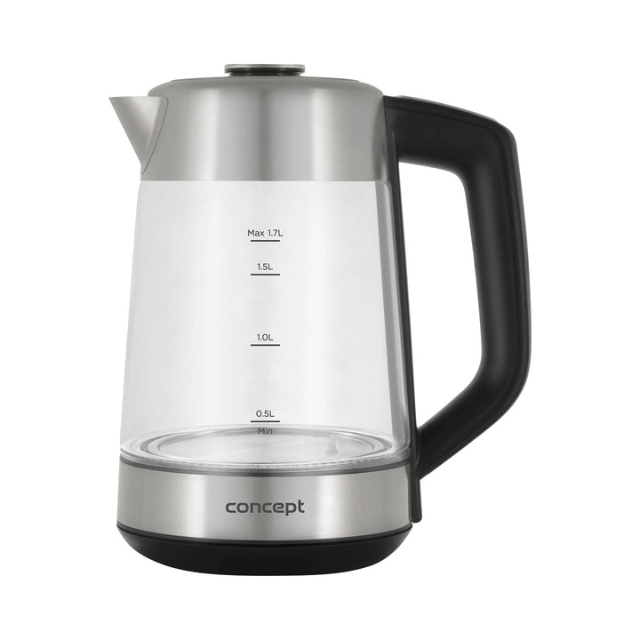 Concept 1.7L glazen elektrische waterkoker met temperatuurregeling en koffiezetapparaat RK4190