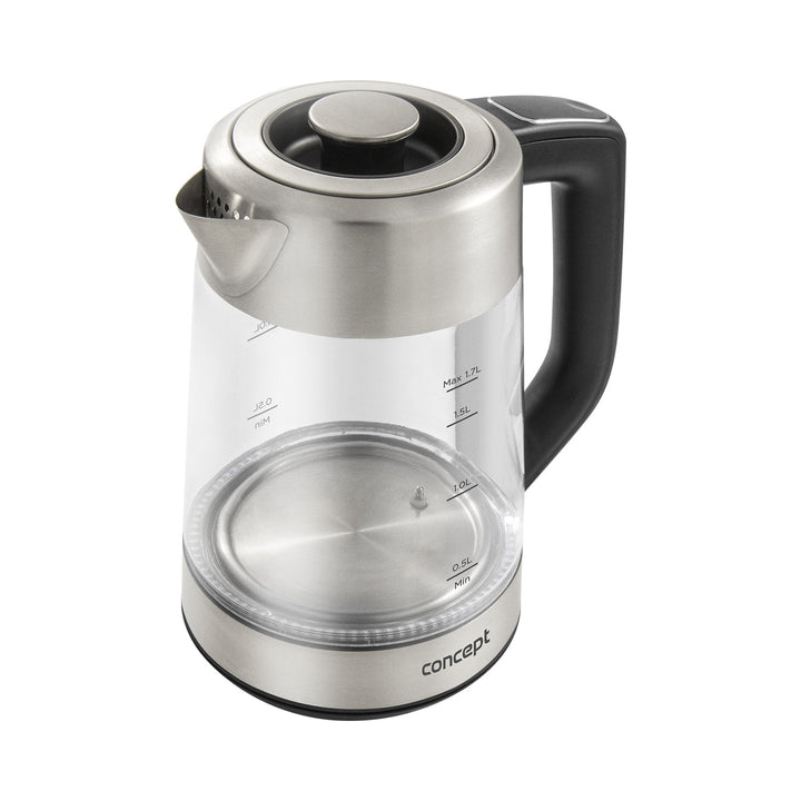Concept 1.7L glazen elektrische waterkoker met temperatuurregeling en koffiezetapparaat RK4190