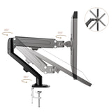 Monitorsteun Maclean, gasveer, 13"-27", 8 kg, zwart, MC-860N