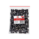100x Maclean F-F stopcontact, professionele overgang, stekker zwart nikkel, MCTV-904