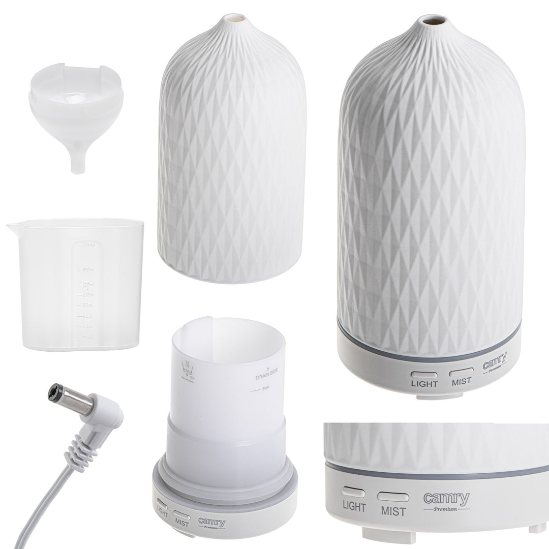 Camry CR 7970 Geurverspreider, ultrasoon, keramisch, 100 ml, sfeerverlichting