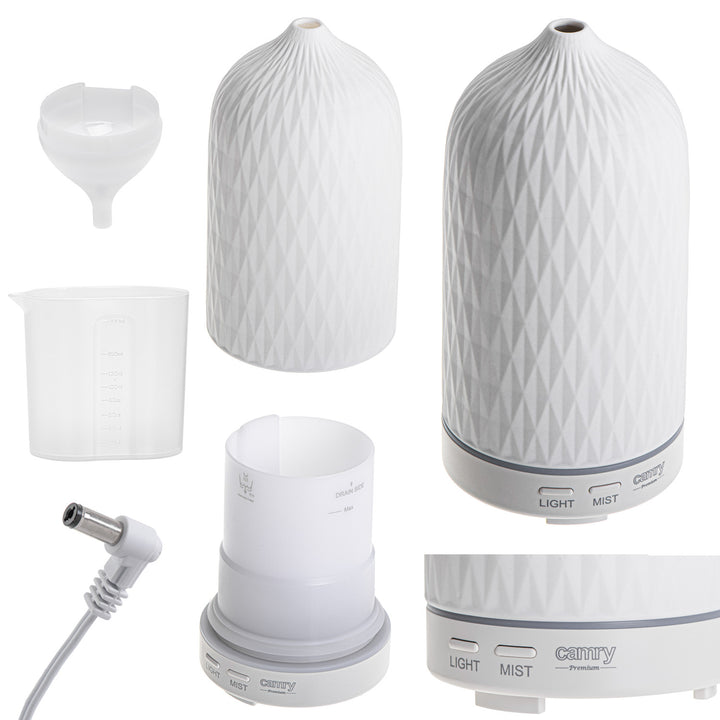 Camry CR 7970 Geurverspreider, ultrasoon, keramisch, 100 ml, sfeerverlichting