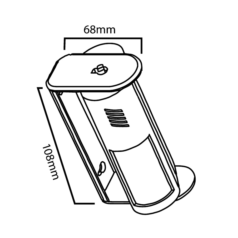 Maclean draadloze toegangssignalering, PIR sensor, bereik 8m, gevoed door 9V DC batterij, volume meer dan 70dB, MCE311 W