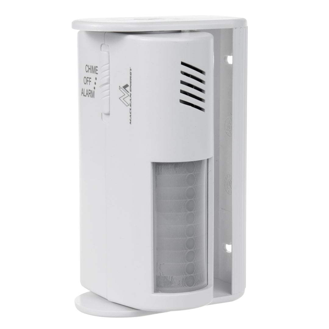 Maclean draadloze toegangssignalering, PIR sensor, bereik 8m, gevoed door 9V DC batterij, volume meer dan 70dB, MCE311 W