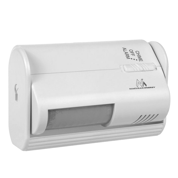 Maclean draadloze toegangssignalering, PIR sensor, bereik 8m, gevoed door 9V DC batterij, volume meer dan 70dB, MCE311 W